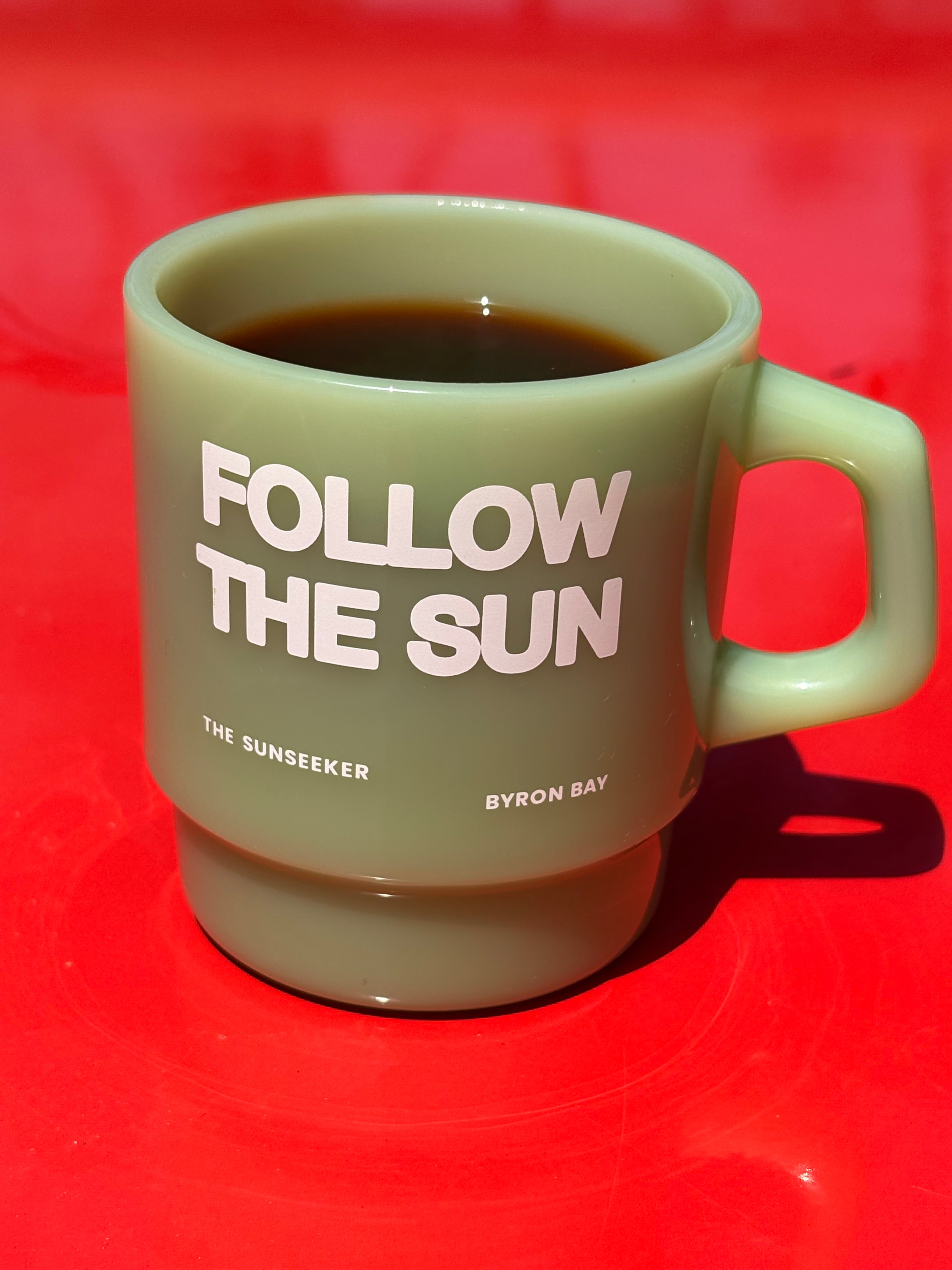 Follow the Sun Glass Mug